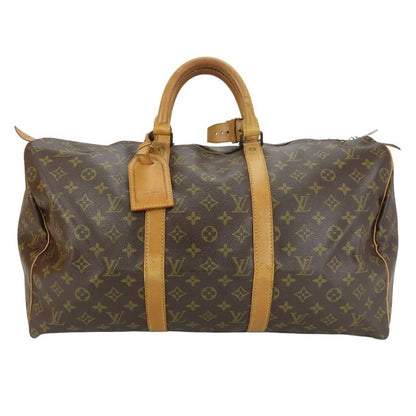 Louis Vuitton Boston Bag Keepall 50 M41426 Monogram Brown Large Capacity Travel