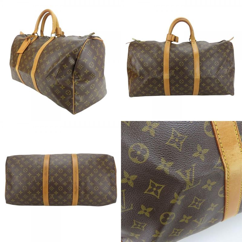 Louis Vuitton Boston Bag Keepall 50 M41426 Monogram Brown Large Capacity Travel