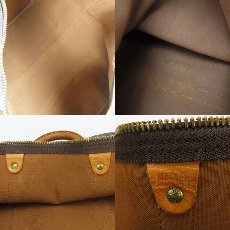 Louis Vuitton Boston Bag Keepall 50 M41426 Monogram Brown Large Capacity Travel