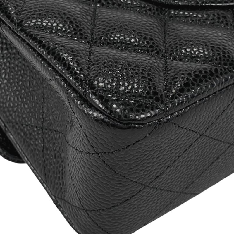 Chanel Matelasse W Flap Chain Shoulder Bag Coco Mark Shoulder Bag Caviar Skin