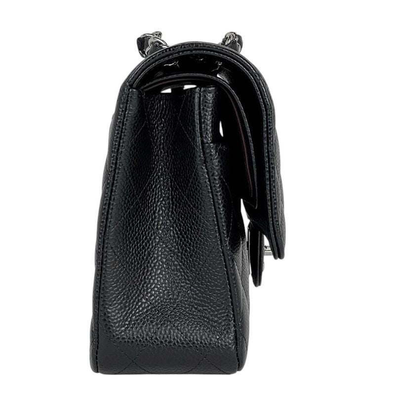 Chanel Matelasse W Flap Chain Shoulder Bag Coco Mark Shoulder Bag Caviar Skin