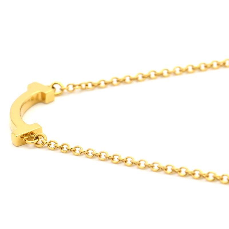 Tiffany & Co Tiffany & Co Necklace T Smile Mini Pendant 18k Yellow Gold Yellow