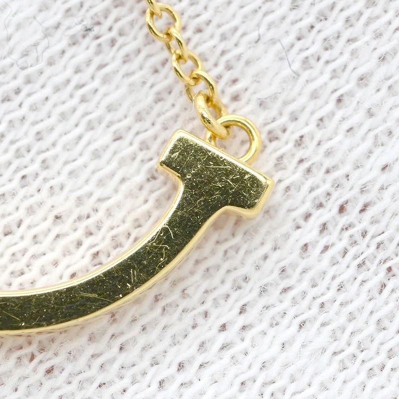 Tiffany & Co Tiffany & Co Necklace T Smile Mini Pendant 18k Yellow Gold Yellow