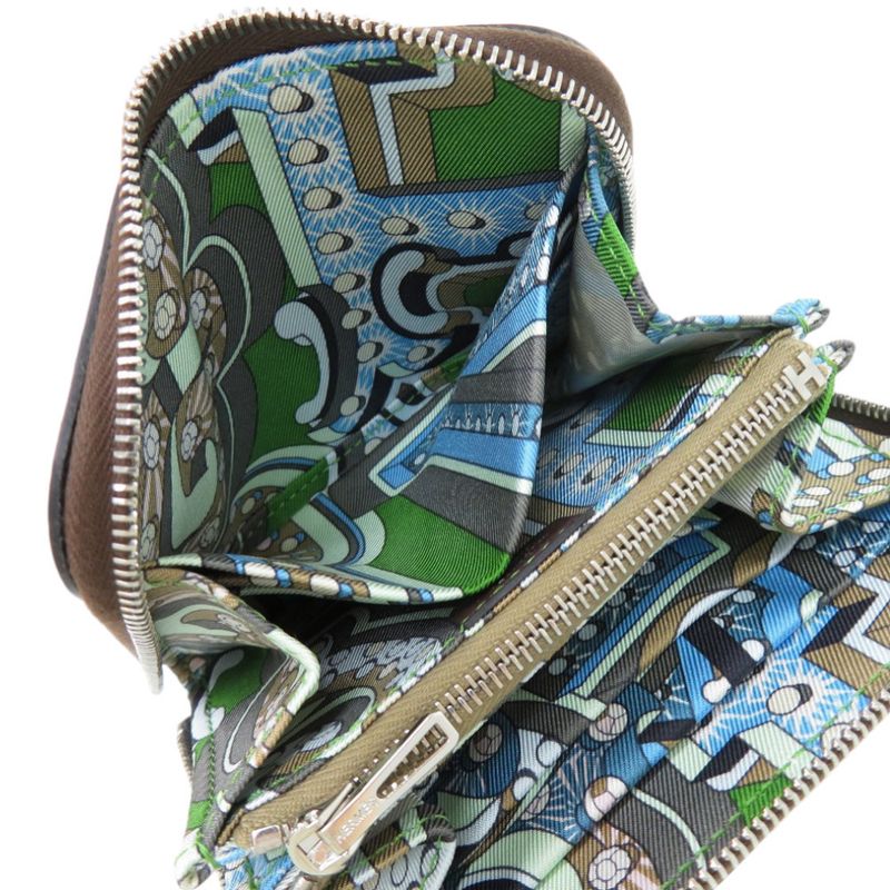 Hermes Azap Silk Inn Compact Mini Evercolor Mocha B Engraved Brown Coin Case