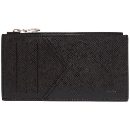 Louis Vuitton Coin Card Holder Taiga Black M62914 IC Chip Coin Case Black LV
