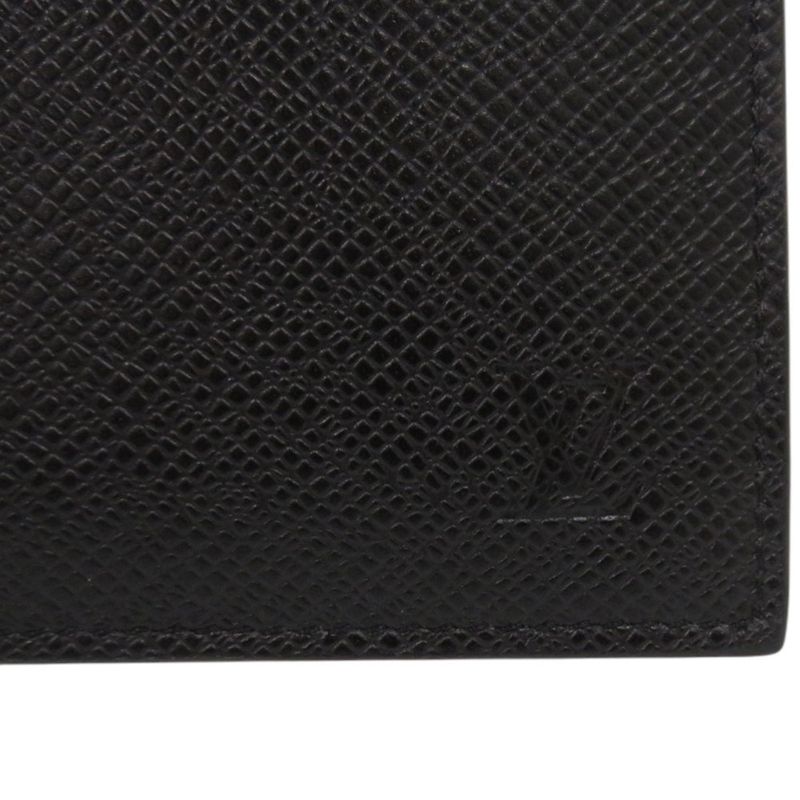 Louis Vuitton Coin Card Holder Taiga Black M62914 IC Chip Coin Case Black LV
