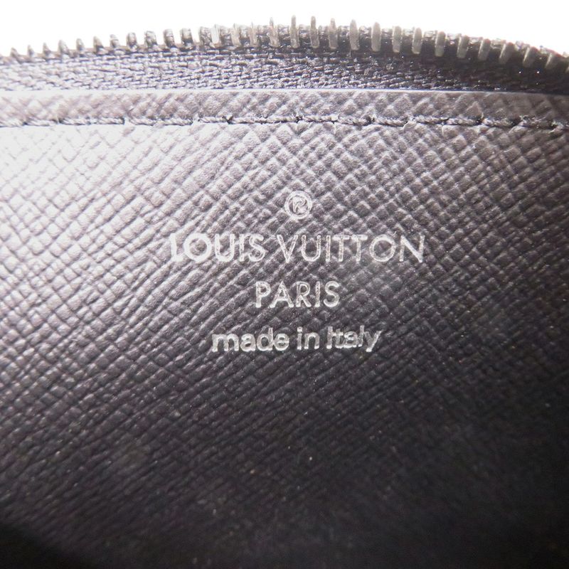 Louis Vuitton Coin Card Holder Taiga Black M62914 IC Chip Coin Case Black LV