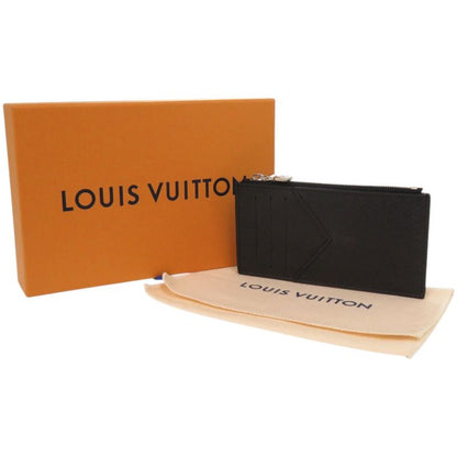 Louis Vuitton Coin Card Holder Taiga Black M62914 IC Chip Coin Case Black LV