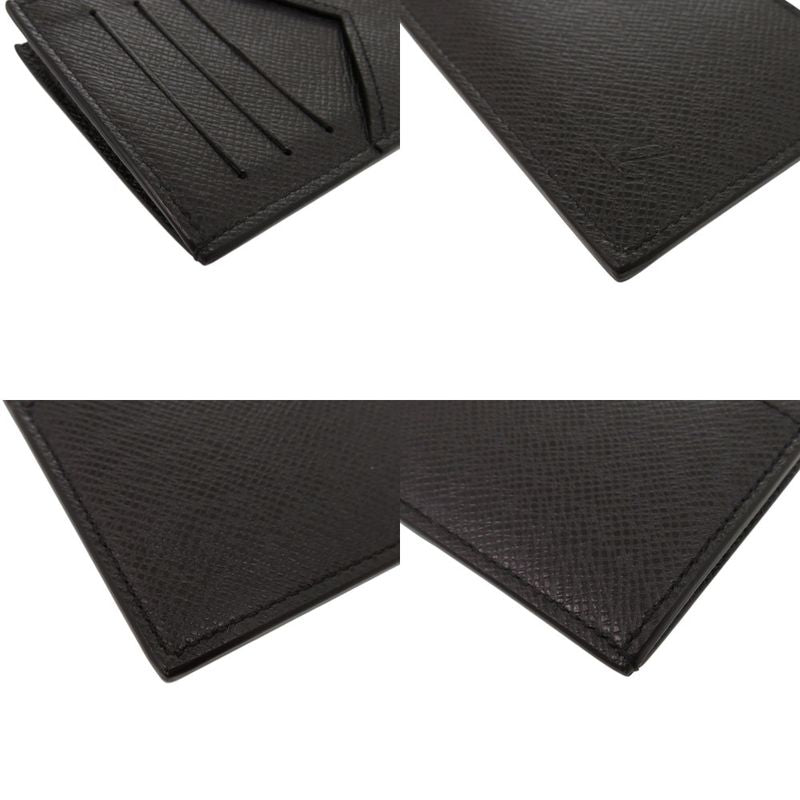 Louis Vuitton Coin Card Holder Taiga Black M62914 IC Chip Coin Case Black LV