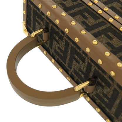Fendi Flegrance Trunk 3 Bottles Storage 7as300as3uf1lmn Metal FF Jacquard Brown