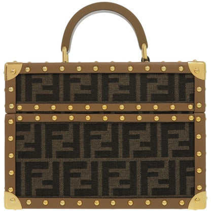 Fendi Flegrance Trunk 3 Bottles Storage 7as300as3uf1lmn Metal FF Jacquard Brown