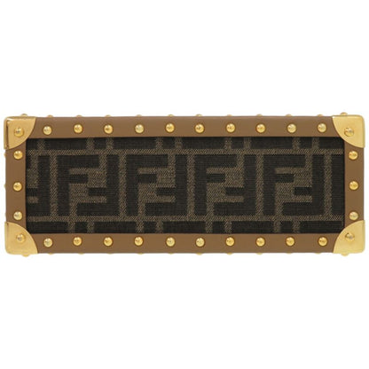 Fendi Flegrance Trunk 3 Bottles Storage 7as300as3uf1lmn Metal FF Jacquard Brown