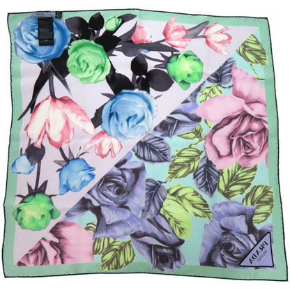 Prada Printed Silk Floral Silk Multicolor Scarf 0065 Prada