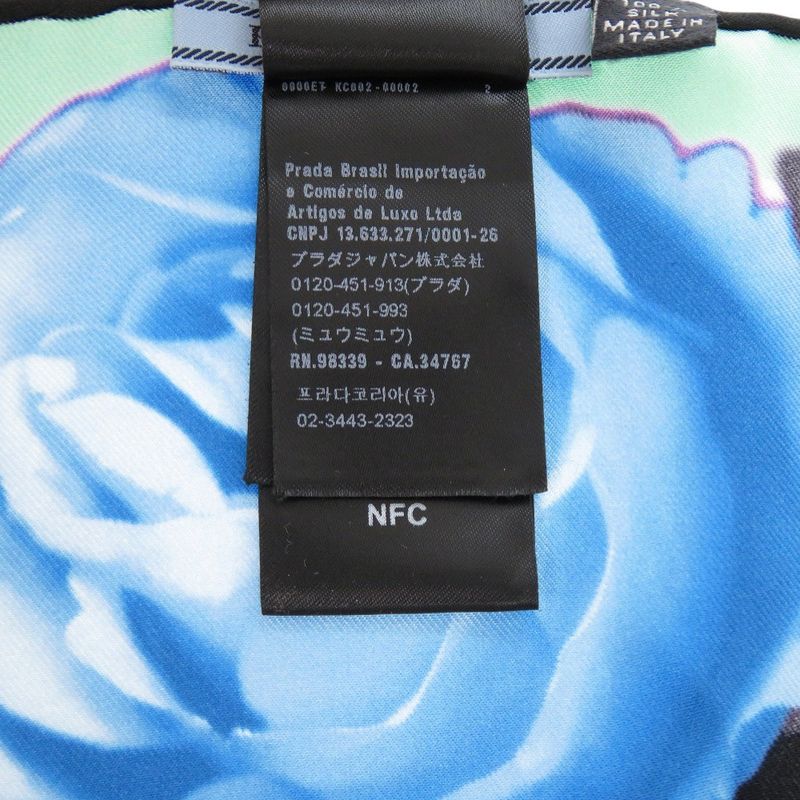 Prada Printed Silk Floral Silk Multicolor Scarf 0065 Prada