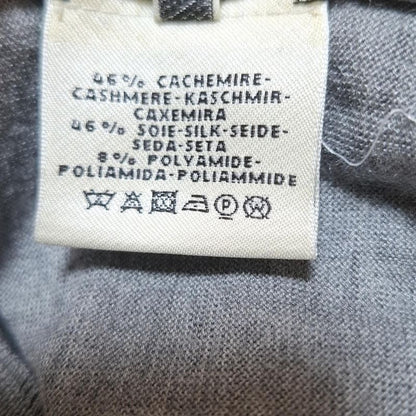 Hermes Short Sleeved Sweater Size 34 S Women - Gray and White Crew Neck//silk