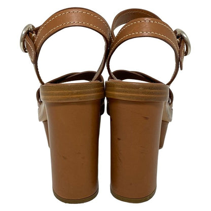 Prada Sandals 34 1/2 Women - Brown Leather