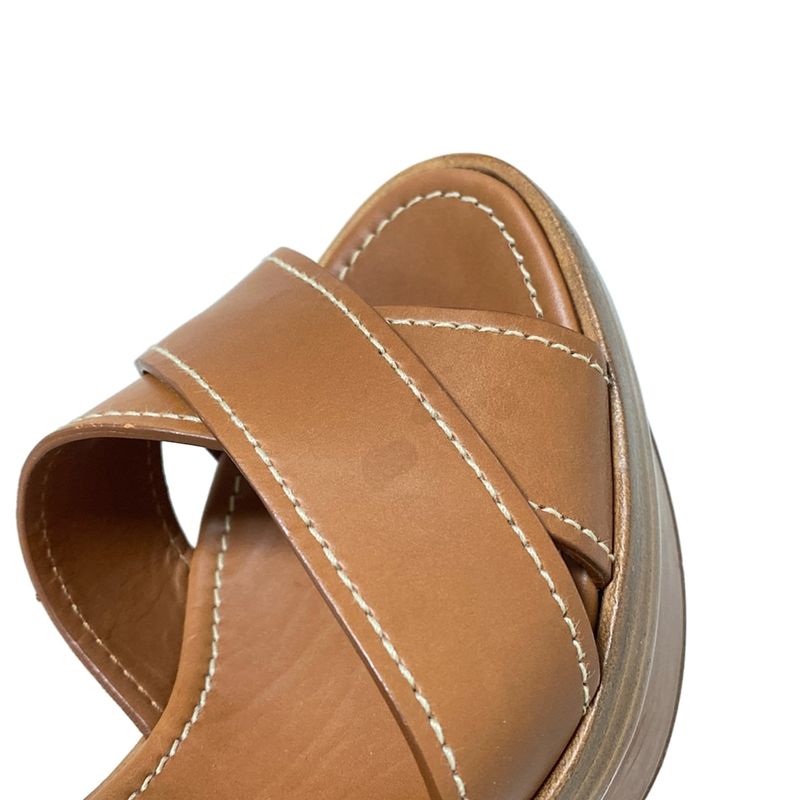 Prada Sandals 34 1/2 Women - Brown Leather