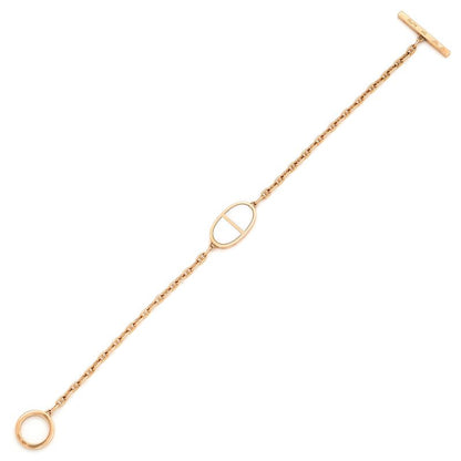 Hermes Bracelet Chaine D'ancre Verso 18k Pink Gold Rose Gold X White Sh Pink