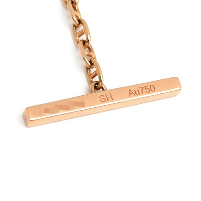 Hermes Bracelet Chaine D'ancre Verso 18k Pink Gold Rose Gold X White Sh Pink