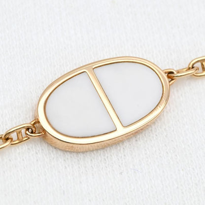 Hermes Bracelet Chaine D'ancre Verso 18k Pink Gold Rose Gold X White Sh Pink