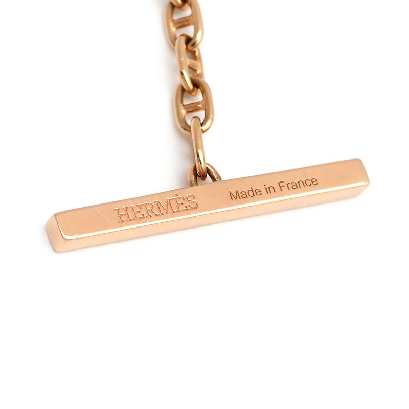 Hermes Bracelet Chaine D'ancre Verso 18k Pink Gold Rose Gold X White Sh Pink