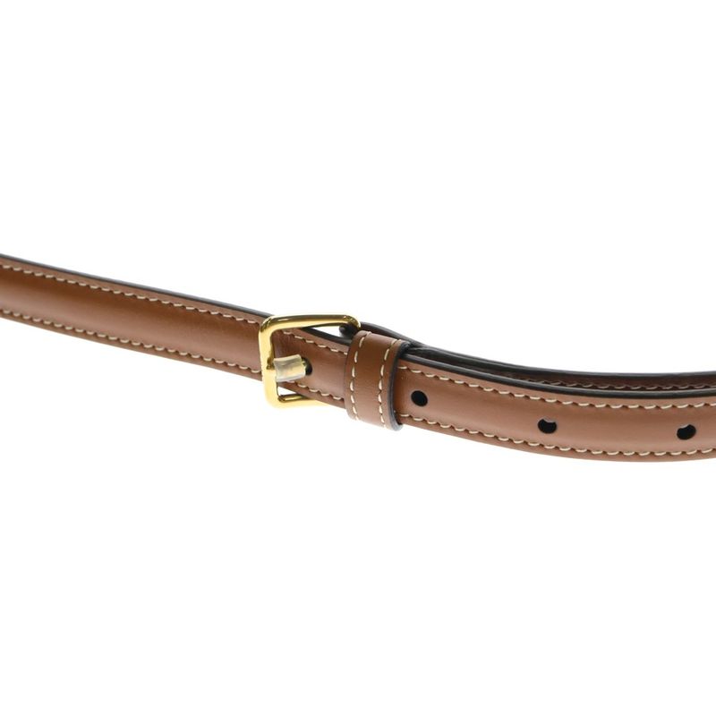 Celine Triomphe Mini Buzas Shoulder Bag Mini Bag Pochette Brown Gold Hardware