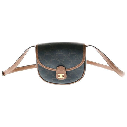 Celine Triomphe Mini Buzas Shoulder Bag Mini Bag Pochette Brown Gold Hardware