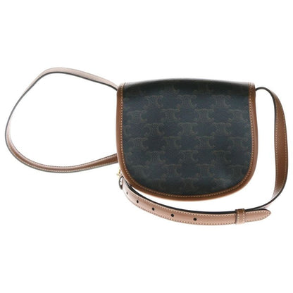 Celine Triomphe Mini Buzas Shoulder Bag Mini Bag Pochette Brown Gold Hardware