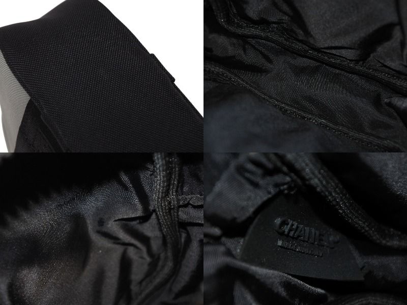 Chanel Pouch Sports Line CC Logo Black Green Nylon Patch — view 7