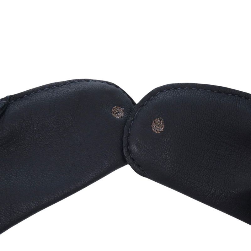 Hermes H Mark Lambskin Cashmere Navy Smart Phone Gloves Navy Blue 1444 Hermes