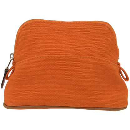 Hermes Bolide Pouch Mini Cotton Polyurethane Orange Pouch Bag 1541 Hermes