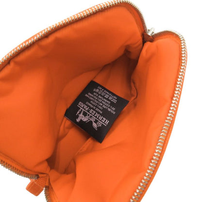 Hermes Bolide Pouch Mini Cotton Polyurethane Orange Pouch Bag 1541 Hermes