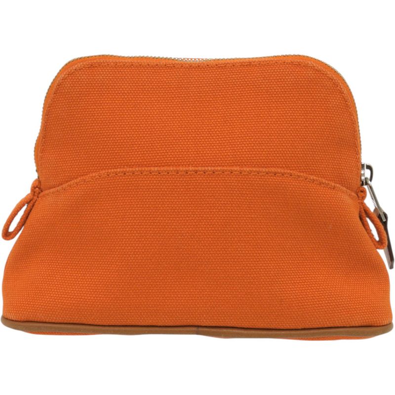 Hermes Bolide Pouch Mini Cotton Polyurethane Orange Pouch Bag 1541 Hermes