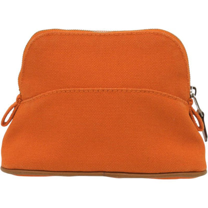 Hermes Bolide Pouch Mini Cotton Polyurethane Orange Pouch Bag 1541 Hermes