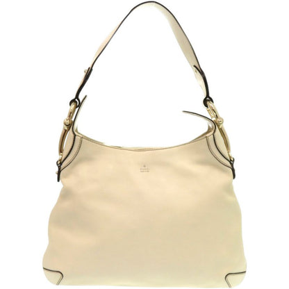 Gucci Cles All Hobo Horsebit 145826 Leather Ivory White Shoulder Bag 0244 Gucci