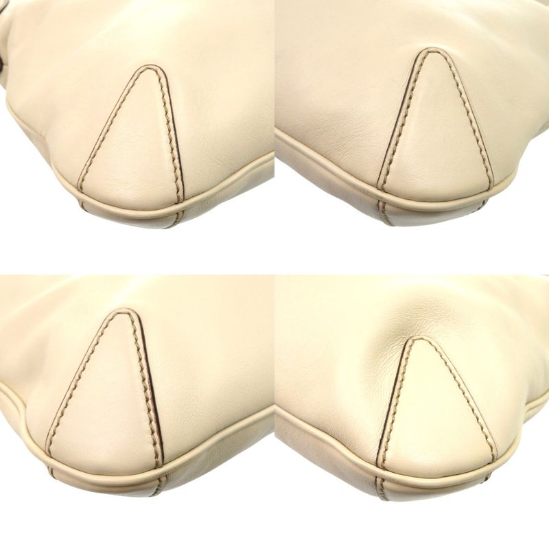 Gucci Cles All Hobo Horsebit 145826 Leather Ivory White Shoulder Bag 0244 Gucci