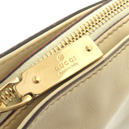 Gucci Cles All Hobo Horsebit 145826 Leather Ivory White Shoulder Bag 0244 Gucci
