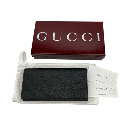 Gucci Long Wallet Fold Long Leather -2149 Black