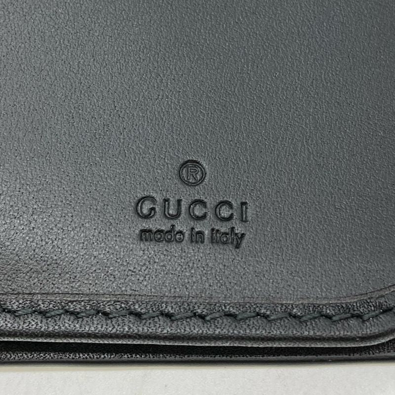 Gucci Long Wallet Fold Long Leather -2149 Black
