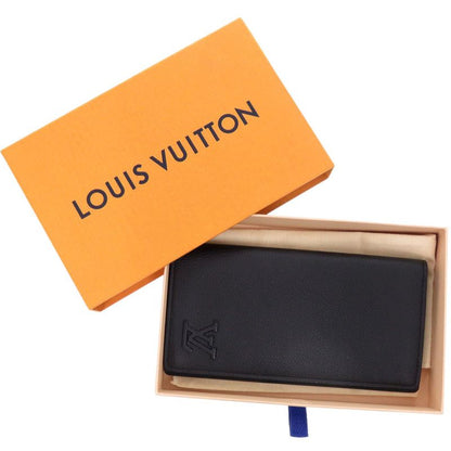 Louis Vuitton Portefeuille Brazza NM LV Aerogram Leather Black IC Tag M69980