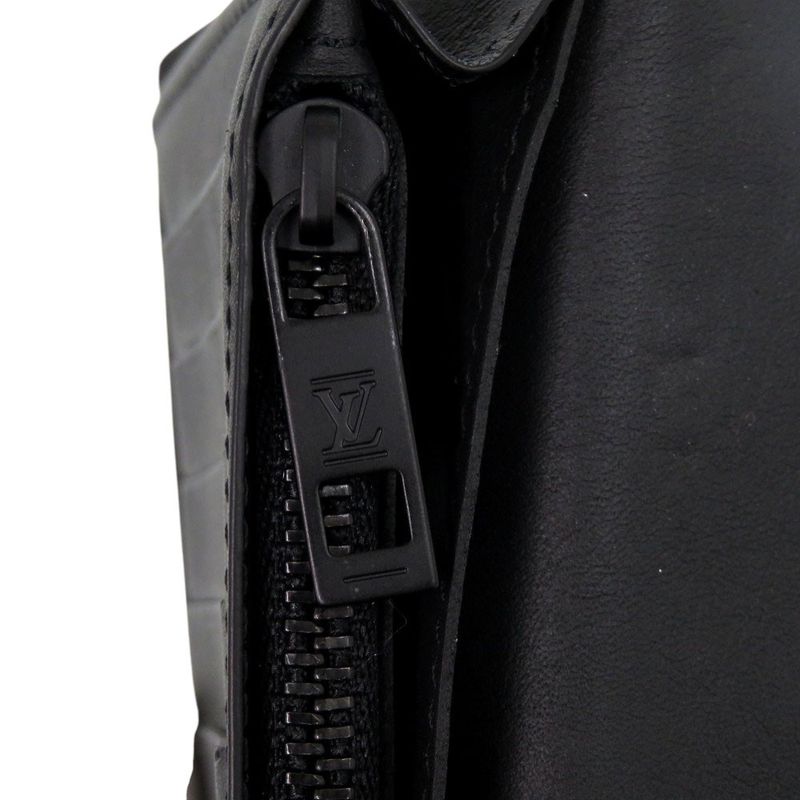 Louis Vuitton Portefeuille Brazza NM LV Aerogram Leather Black IC Tag M69980