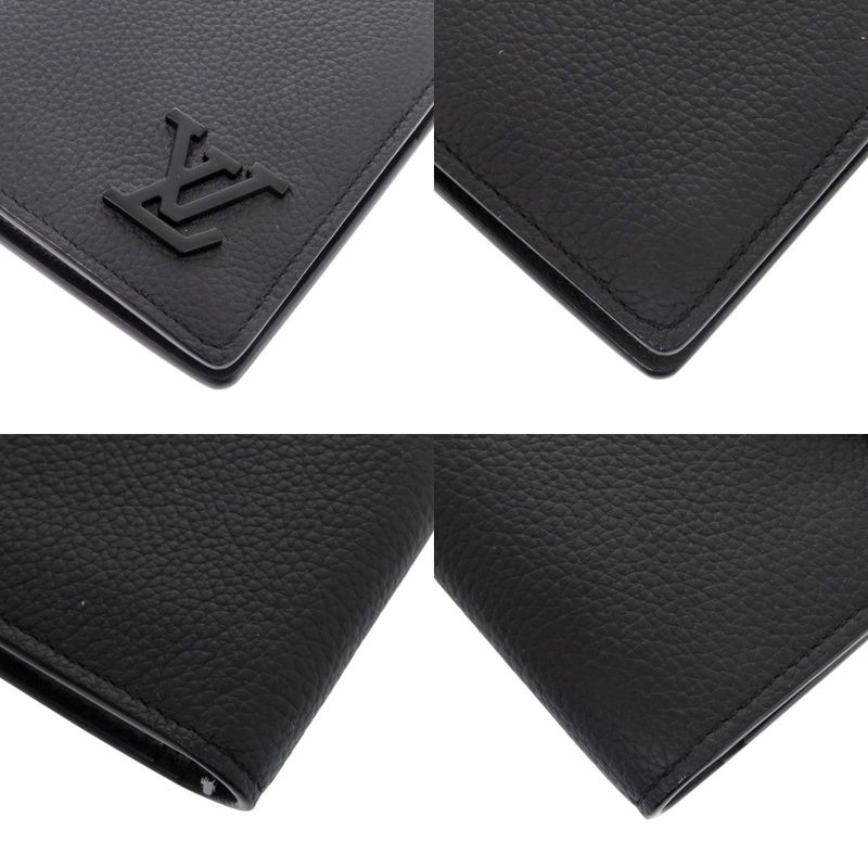 Louis Vuitton Portefeuille Brazza NM LV Aerogram Leather Black IC Tag M69980