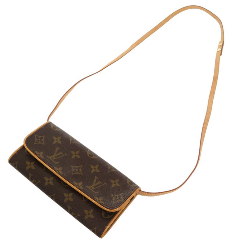 Louis Vuitton Pochette Twin PM Monogram M51854monogram Canvas Brown LV Shoulder