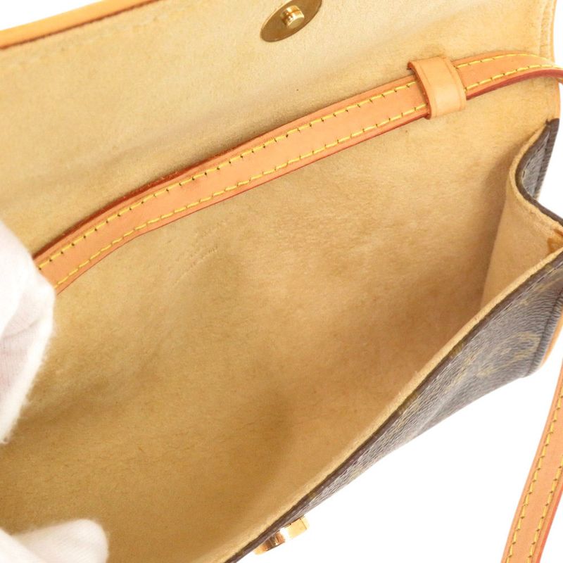 Louis Vuitton Pochette Twin PM Monogram M51854monogram Canvas Brown LV Shoulder