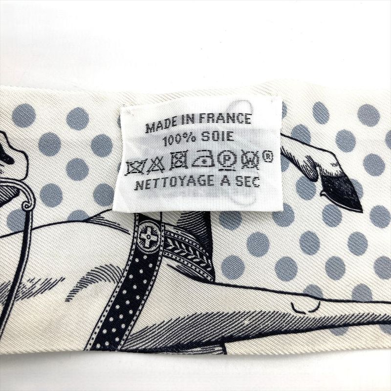 Hermes Twilly En Formes Scarf Silk 84.5cm (33.27in) Navy Brown Women