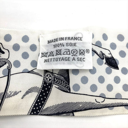 Hermes Twilly En Formes Scarf Silk 84.5cm (33.27in) Navy Brown Women