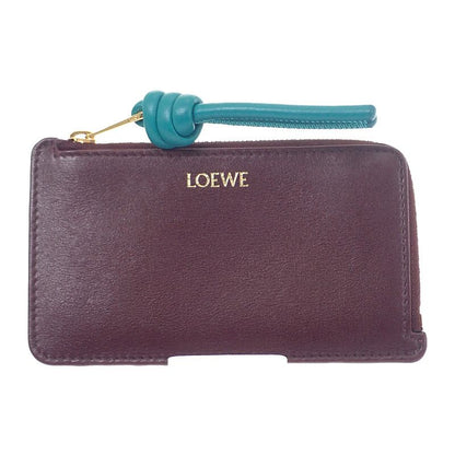 Loewe Knot Coin Card Holder Cem1z40x01 Card Case Shiny Napa Calf Burgundy And