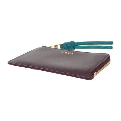 Loewe Knot Coin Card Holder Cem1z40x01 Card Case Shiny Napa Calf Burgundy And