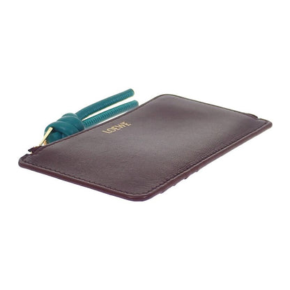 Loewe Knot Coin Card Holder Cem1z40x01 Card Case Shiny Napa Calf Burgundy And