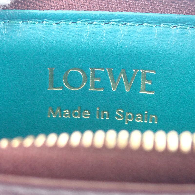 Loewe Knot Coin Card Holder Cem1z40x01 Card Case Shiny Napa Calf Burgundy And